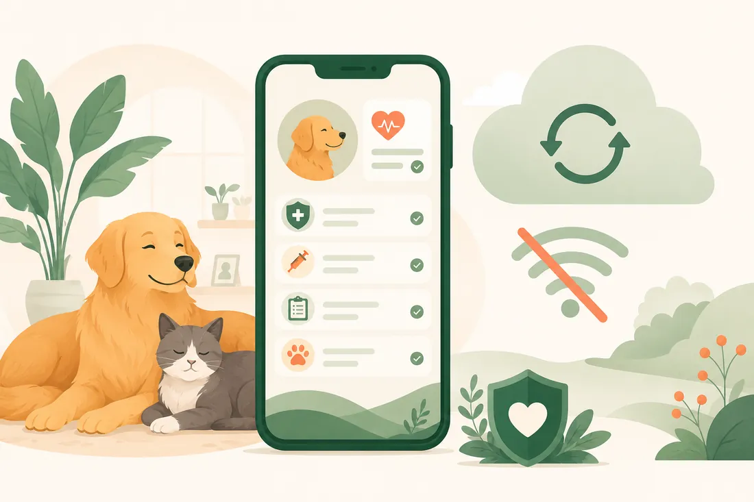 Why offline-first matters for your pet's records
